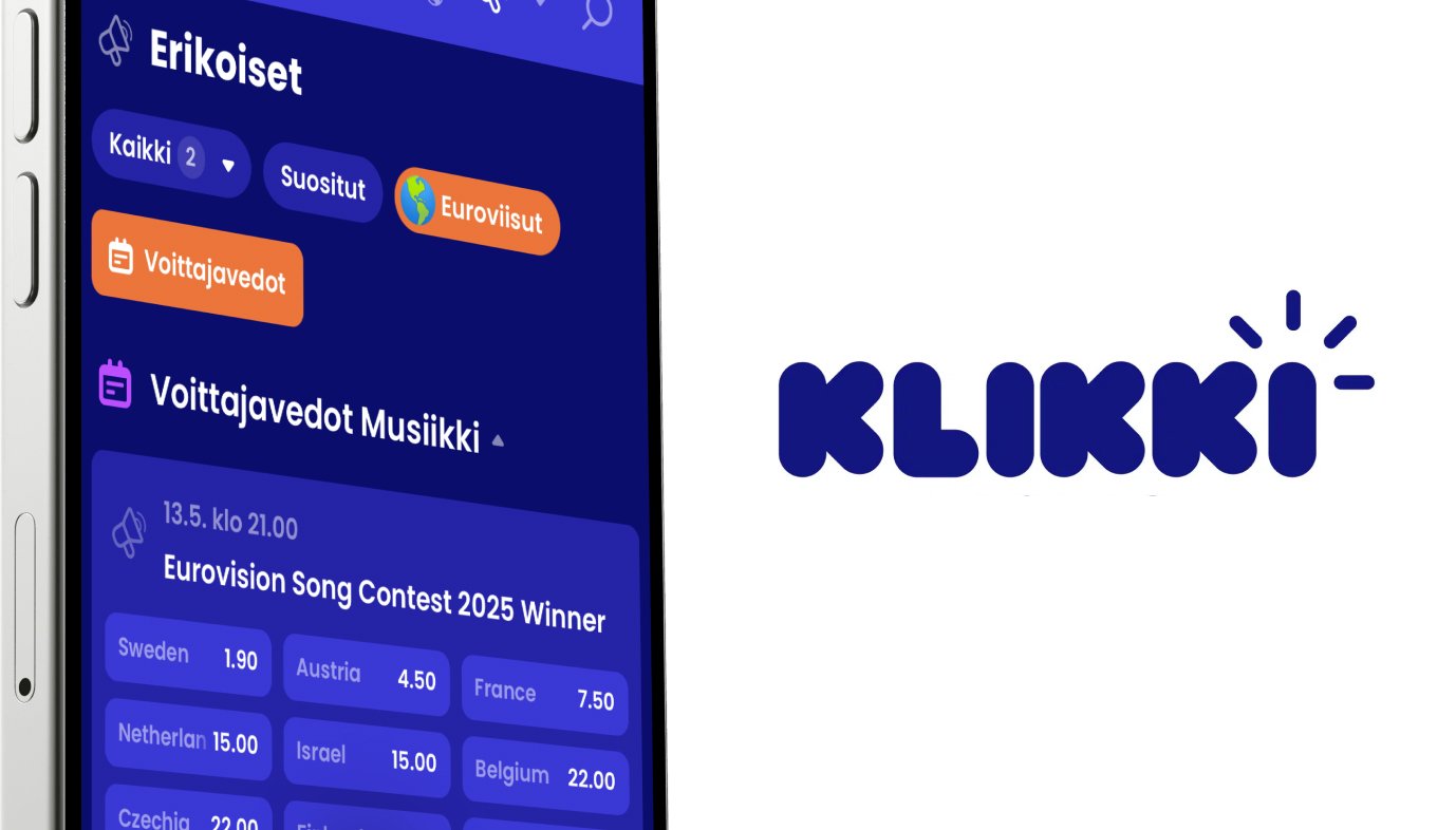 Euroviisu-vedonlyönti auki Klikillä ja sen logo