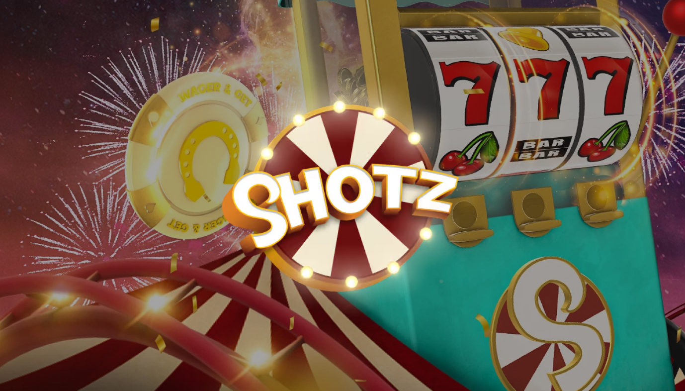 Shotz-kasinon peli- ja sirkusteemainen kuvitus