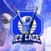 Kuvassa Ice Cage logo. Siinä näkyy myös ottelijat Makwan Amirkhani ja Stagala.