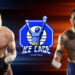 Ice Cage 5 promootiokuva missä näkyy Theo Kolehmainen ja Makwan Amirkhani. Etualalla tapahtuman logo.