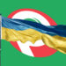 Ukrainan lippu edessä, ja Paf logo taustalla.