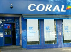 Entain yhtiön Coral vedonlyöntitoimisto britanniassa.
