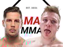 Illan päätähdet Olli Santalahti ja Theo Kolehmainen. Taustalla HAMARAMMA logo.