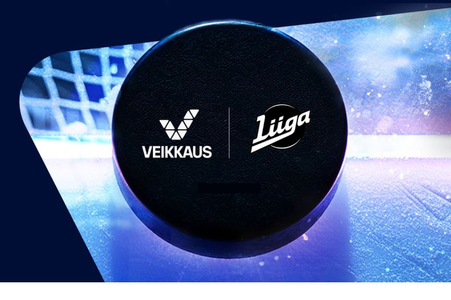 Veikkaus ja SM-Liiga logo kiekossa.