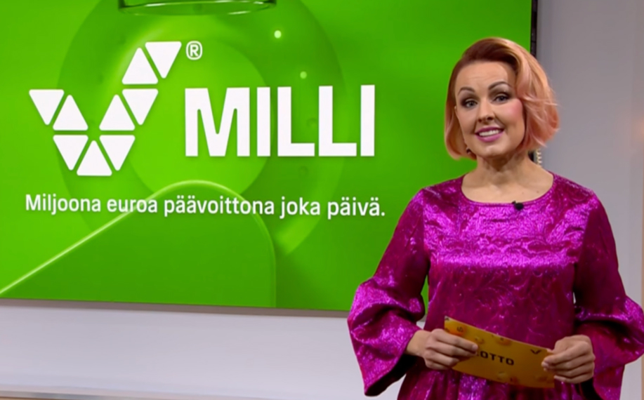 Milli-lähetys 10.1.2026. Juontaja etualalla ja taustalla Millin logo.